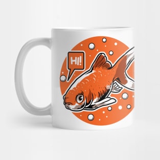 Cute Fish Saying Hi Mug